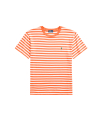 t-shirt streep oranje/wit