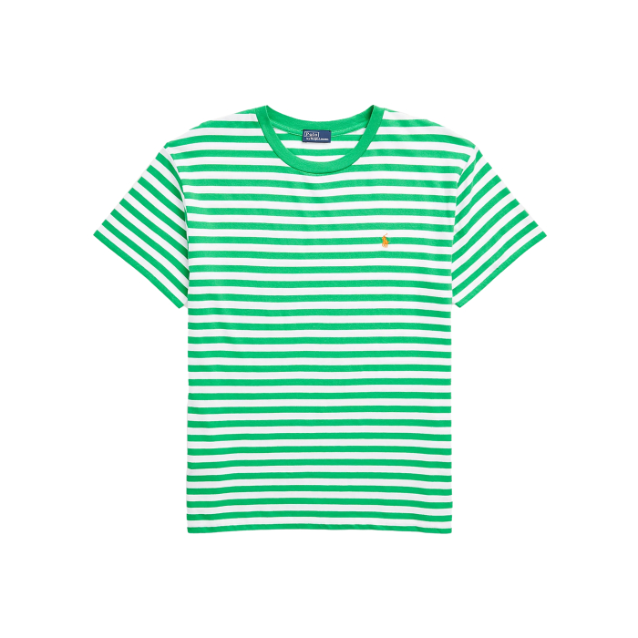 t-shirt streep groen/wit